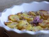 Tarte de pommes de terre & fleurs de ciboulette