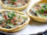 Tartelettes aubergine & fromage de brebis Padirac