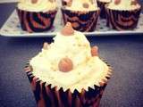 Cupcakes chocolat blanc-pépites reese’s