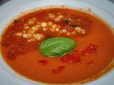 Gaspacho à la tomate et au maïs - vegan - (Mexique)