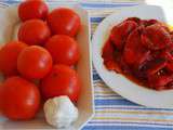 Poivrons aux pignons de pin, tomates, basilic, à la plancha (Italie)
