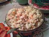 Salade de poulet, pommes de terre, carottes, petits pois, en mayonnaise (Argentine)