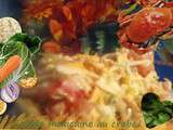 Salade mexicaine au crabe (ou surimi), céleri, maïs, chou chinois, citron, tomates, oignon rouge (Mexique)