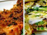 Saumon en croûte d'herbes, cuit à la planche de cèdre (Italie)