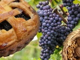 Tarte  linz  aux raisins et aux noix (Cuisine juive, parve,)