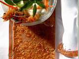 Verrine au saumon frais, crevettes, roquette, tomates cerises (Hollande)