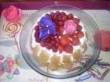 Charlotte fleurs et fruits
