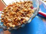 Crumble abricots framboises, d'après la recette de Papilles et pupilles
