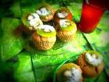 Muffins sans gluten, kiwi, noix de coco