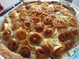 Tarte aux pommes bouquet de fleurs, sans gluten, amandes-noix de coco