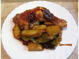 Cuisses de poulet grillées aux légumes