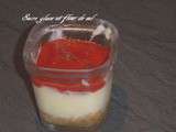 Cheesecake et son coulis de fraises en Multi Délices