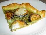 Tarte au pesto et aubergine