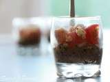 Verrines tapenade / tomates / mozza