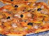 Pizza royale poulet champignons et poivrons