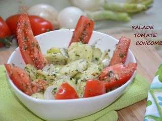 Salade tomates/concombre en toute simplicité