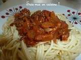 Spaghettis à la sauce bolognaise epicée