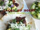 Tacos au boeuf épicé & salsa concombre avocat