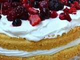 Gâteaux improvisé – crème et fruits rouges