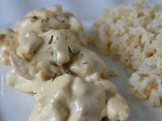 Sauté de dinde ail et moutarde