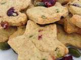 Biscuits de Noël aux pistaches et cranberries