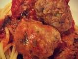 Petites boulettes de boeuf à la sauce tomate