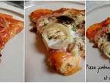 Pizza jambon fumé, champignons et mozzarella