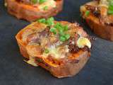 Patates Douces Rôties, au Bacon et au Fromage