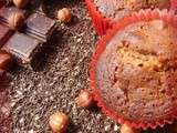 Cakes au chocolat praliné et noisettes