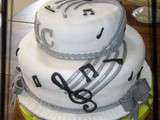 Gâteau d'anniversaire musicien