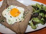 Galette champignons , oeuf