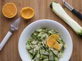 Salade de tagliatelles de courgettes, sauce agrume
