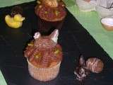 Cupcakes de Pâques : chocolat et praliné