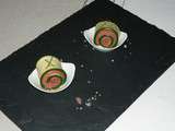 Roulés de courgettes au saumon fumé et au sel rose d'himalaya