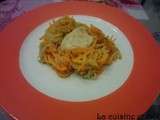 Spaghetti courgette et carotte et sa sauce saclà