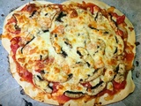 Pizza tomates cerises, mozzarella et champignons ► top