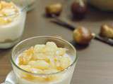 Panna cotta à la crème de marrons maison, poires et amandes caramélisées (Bataille Food #29)