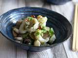 Salade de porc, gingembre et calamar