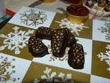 Chocolats de Noël : petites bouchées chocolat noir et pâte d'amande (sans moule)