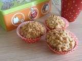 Muffins/cupcakes crumble aux pommes fondantes et aux noisettes