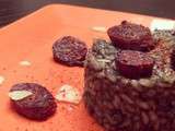 Risotto à l’encre de seiche & chorizo