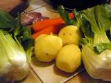 Wok de légumes divers (bok choy, carottes, pommes de terre)