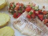 Cabillaud grillé à la plancha à la sauce vierge