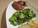 Cuisses de Confit de Canard aux Petits Pois et aux Fèves