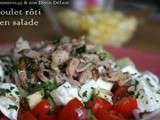 Poulet rôti en salade