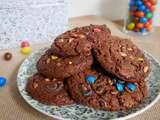 Maxi cookies chocolat beurre de cacahuètes et m&m’s
