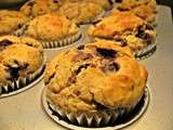 Muffins banane-bleuets sans gluten/Gluten free banana-blueberry muffins