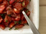 Salade tomates & fraises à la menthe