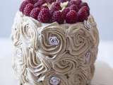 Rose cake speculoos framboise vanille