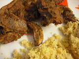 Côtes d agneau grillée , couscous aux épices